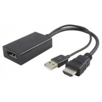 Adaptador HDMI V1.4 M - Displayport V1.2 H con USB/M -
